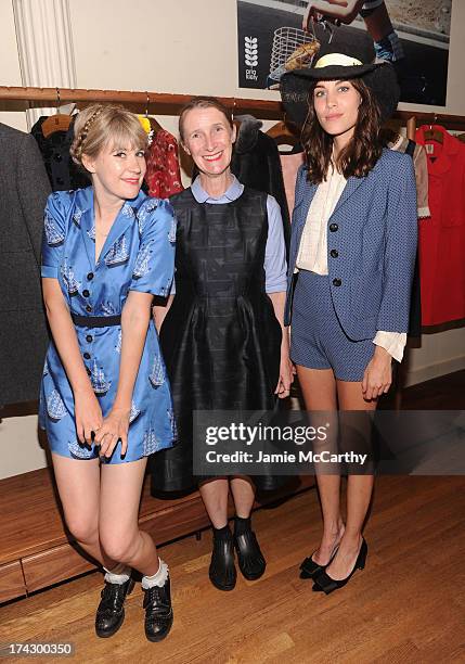Tennessee Thomas, Designer Orla Kiely, and Alexa Chung attend the Orla Kiely for Target Preview Party on July 23, 2013 in New York City.
