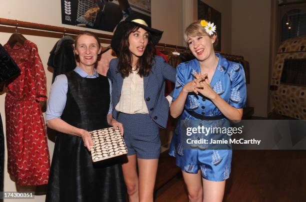 Designer Orla Kiely, Alexa Chung, and Tennessee Thomas attend the Orla Kiely for Target Preview Party on July 23, 2013 in New York City.