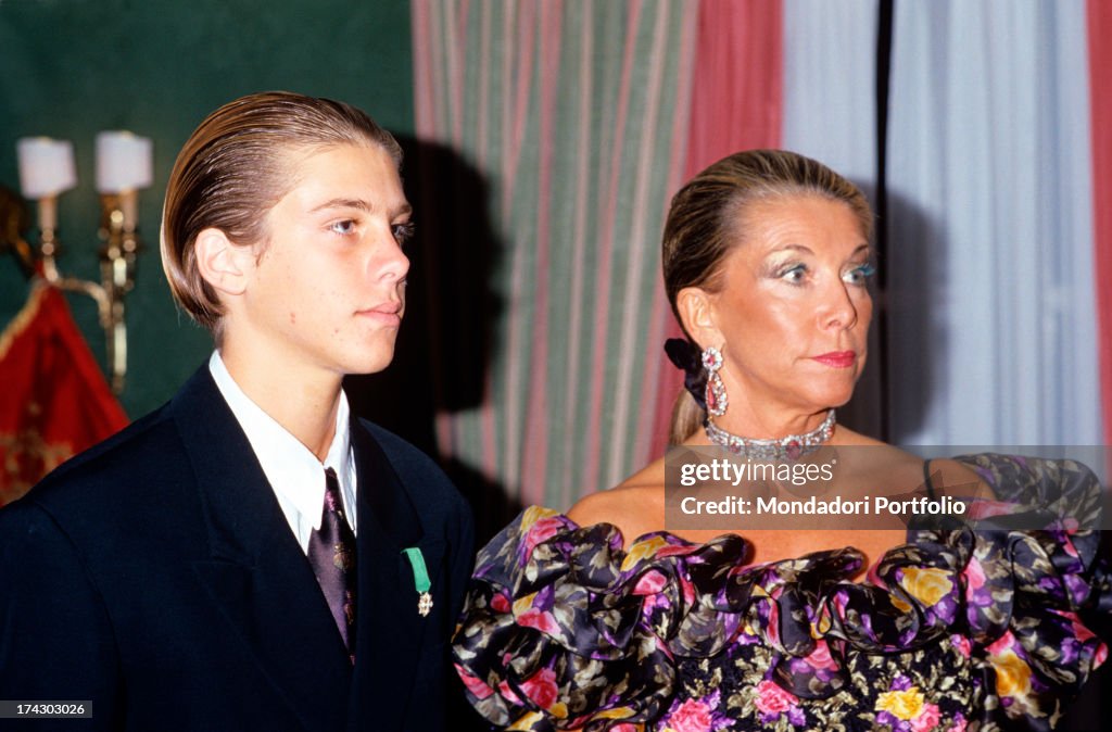 A Young Emanuele Filiberto With His Mother