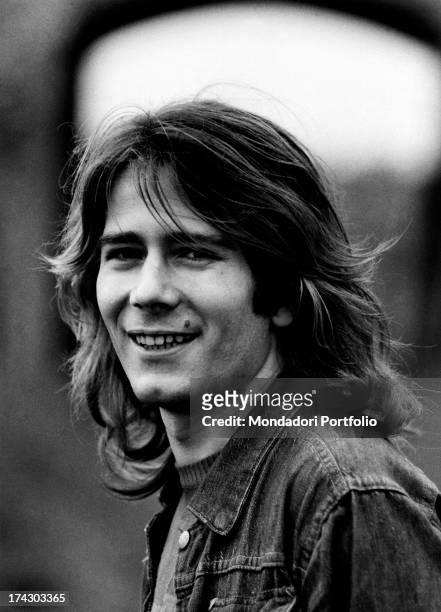 Close-up of the musician from Milan Gerardo Manzoli known as Gerry, one of the founders of the Italian melodic rock band I Camaleonti; the musician...