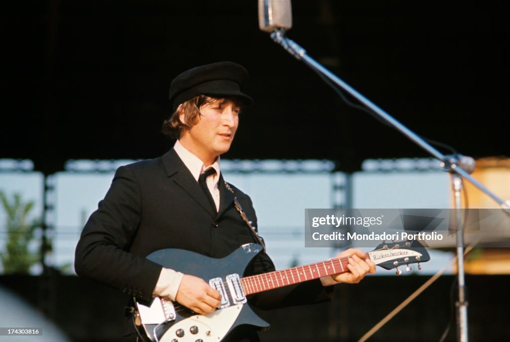 John Lennon Playing Guitar