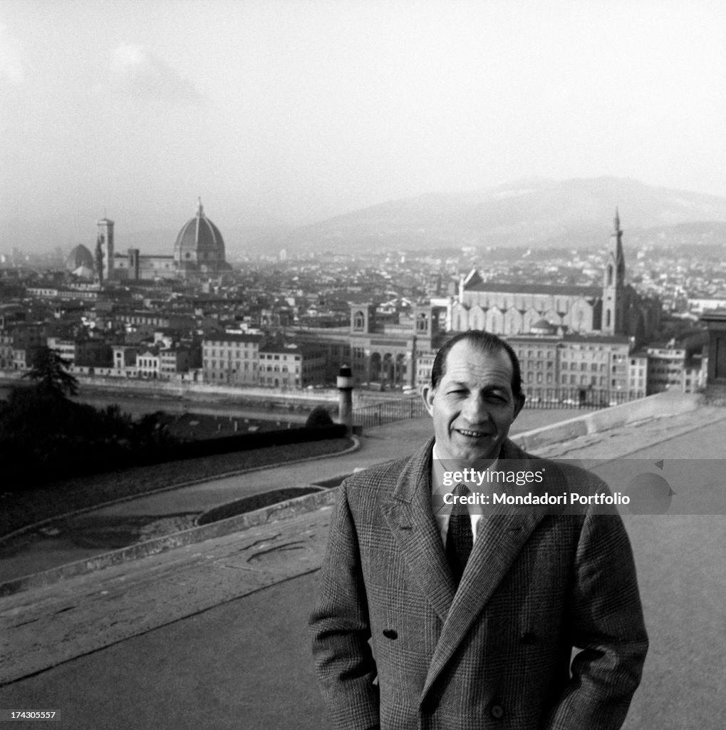 Gino Bartali Smiling In The Street