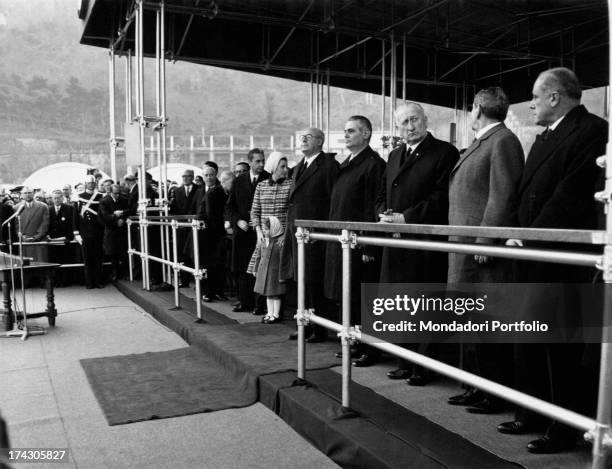 President of the Italian Republic Giuseppe Saragat, President of the Council of Ministers of the Italian Republic Aldo Moro and some other...