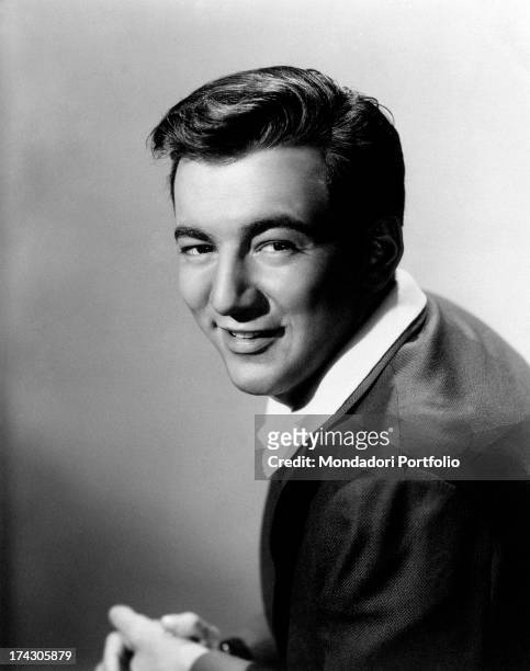 Portrait of American singer and actor Bobby Darin smiling. September 1960.
