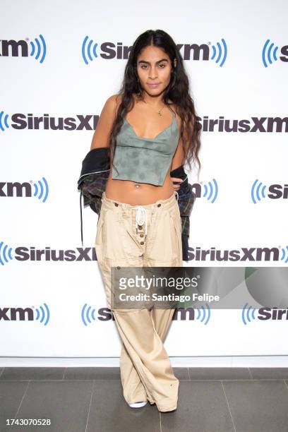 Jessie Reyez visits SiriusXM Studios on October 18, 2023 in New York City.