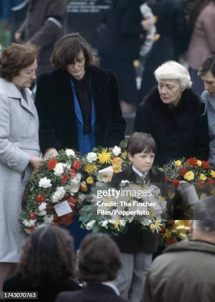 The paramilitary funeral of IRA member Bobby Sands at the Milltown Cemetery in Belfast, England on 7th May, 1981. Bobby Sands died on the 66th day of...