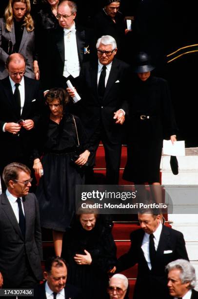 Mourning plate decorated with the image of Grace of Monaco, exposed in the occasion of the funeral of the Princess. Montecarlo , September 18th,...