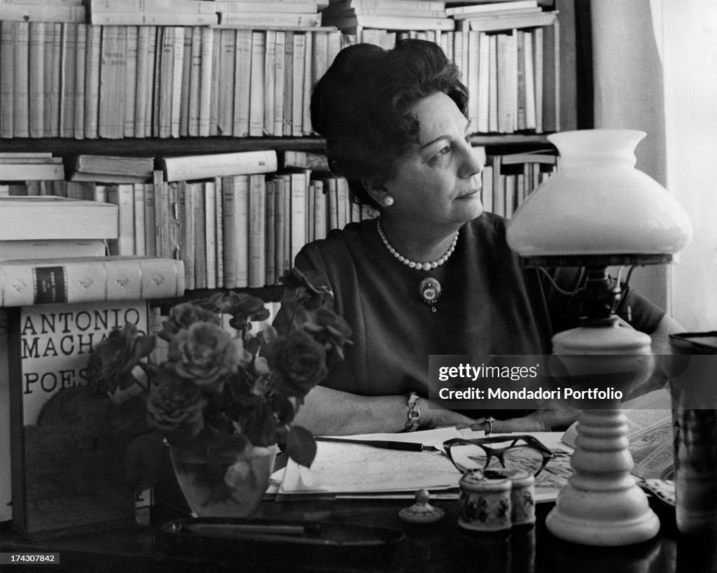 Maria Bellonci In Her Study