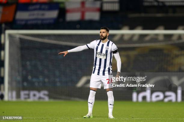 Pipa of West Bromwich Albion points / pointing during the Sky Bet Championship match between West Bromwich Albion and Queens Park Rangers at The...