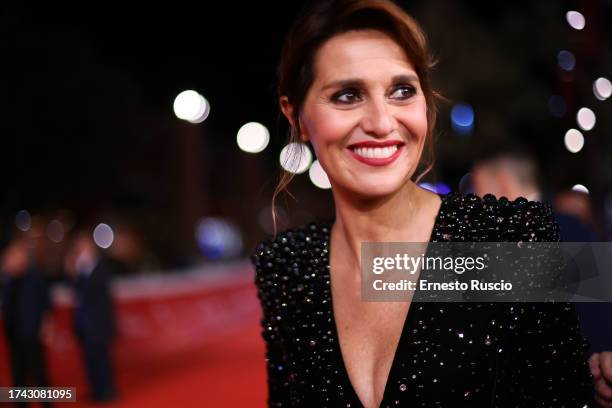 Actress Paola Cortellesi attends the Opening Ceremony of the 18th Rome Film Festival at Auditorium Parco Della Musica on October 18, 2023 in Rome,...