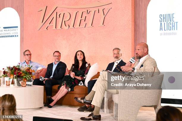 Greg Berlanti, Joshua Malina, Editor-in-Chief at Tablet Magazine Alana Newhouse, David Kohan and Founder of New Mandate Films Matti Leshem speak...