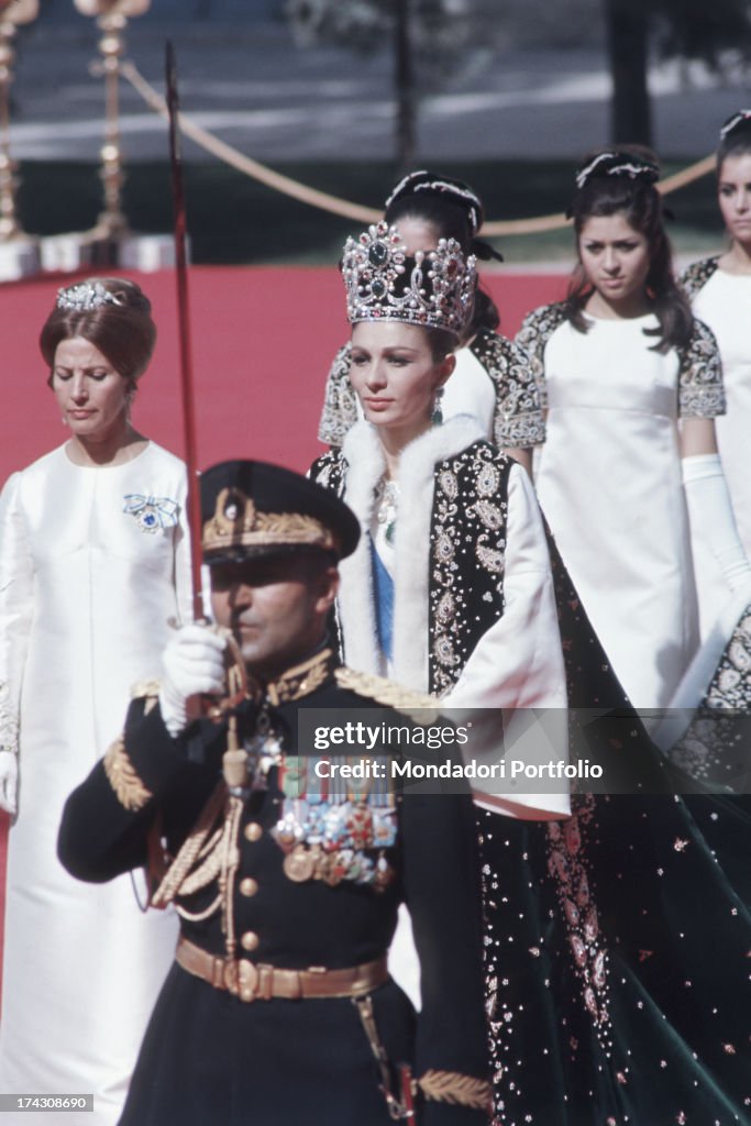 Farah Pahlavi Parades During The Coronation Cerimony