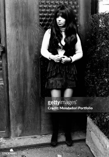 Portrait of the Dutch singer Mariska Veres, lead vocalist of the band Shocking Blue, recently placed at number one on U.S. Chart with the tune Venus,...