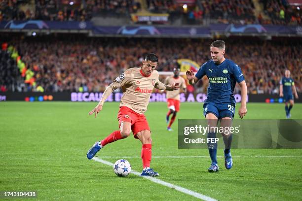Florian SOTOCA - 23 JOEY VEERMAN during the UEFA Champions League Group B match between Racing Club de Lens and Philips Sport Vereniging at Stade...