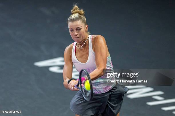 Ekaterina Makarova in action during her second round match against Patricia Maria Tig of Romania during the Transylvania Open WTA250 2023 at the...