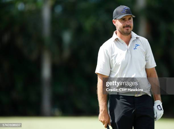 Chase Koepka of Smash GC on the range prior to the LIV Golf Invitational - Miami at Trump National Doral Miami on October 18, 2023 in Doral, Florida.