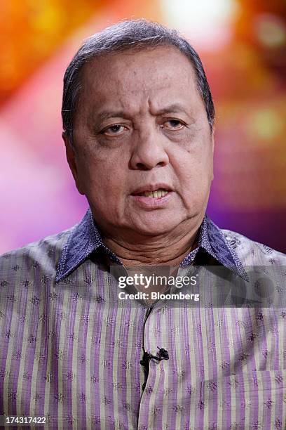 Mohamad S. Hidayat, Indonesia's industry minister, speaks during a Bloomberg Television interview in Jakarta, Indonesia, on Tuesday, July 23, 2013....