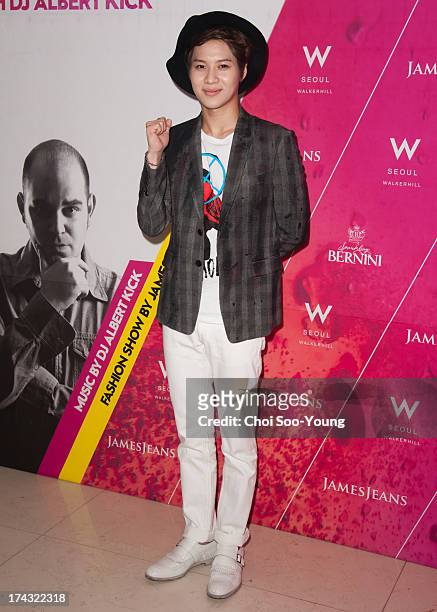 Tae-Min of SHINee attends the JAMESJEANS 2013 F/W Showcase at W Hotel on July 19, 2013 in Seoul, South Korea.