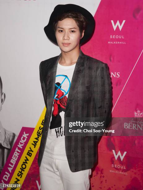 Tae-Min of SHINee attends the JAMESJEANS 2013 F/W Showcase at W Hotel on July 19, 2013 in Seoul, South Korea.