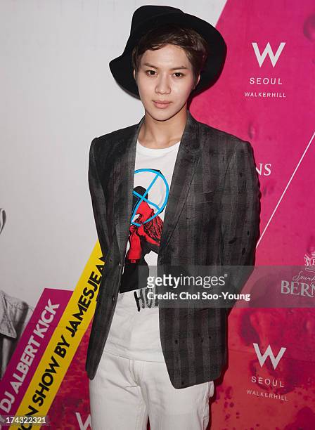 Tae-Min of SHINee attends the JAMESJEANS 2013 F/W Showcase at W Hotel on July 19, 2013 in Seoul, South Korea.