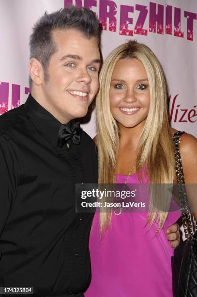 Perez Hilton and actress Amanda Bynes attend Perez Hilton's 31st birthday bash at the Viper Room on March 28, 2009 in West Hollywood, California.