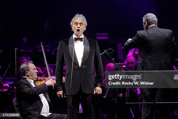 Andrea Bocelli performs in concert at the HP Pavilion on November 23, 2012 in San Jose, California.