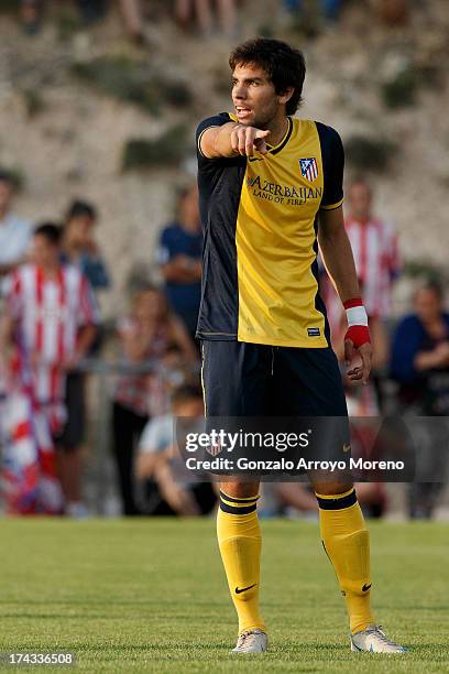 Leandro Cabrera of Atletico de Madrid points after a fault during the Jesus Gil y Gil Trophy between Club Atletico de Madrid and Numancia C. D. At...