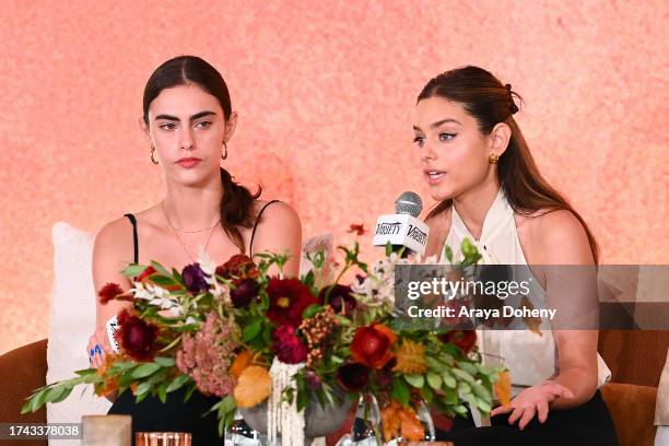 Swell Ariel Or and Odeya Rush speak onstage during Variety Hollywood & Antisemitism Summit Presented by The Margaret & Daniel Loeb Foundation and...