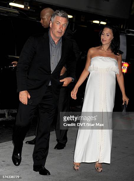 Actor Alec Baldwin and Hilaria Baldwin as seen on July 23, 2013 in New York City.