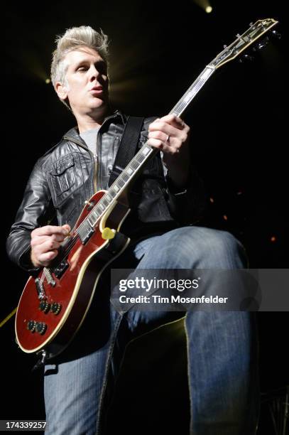 Kyle Cook of Matchbox Twenty performs in support of the bands' North release at Sleep Train Pavilion on July 23, 2013 in Concord, California.