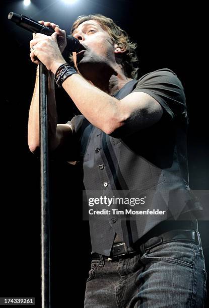 Rob Thomas of Matchbox Twenty performs in support of the bands' North release at Sleep Train Pavilion on July 23, 2013 in Concord, California.