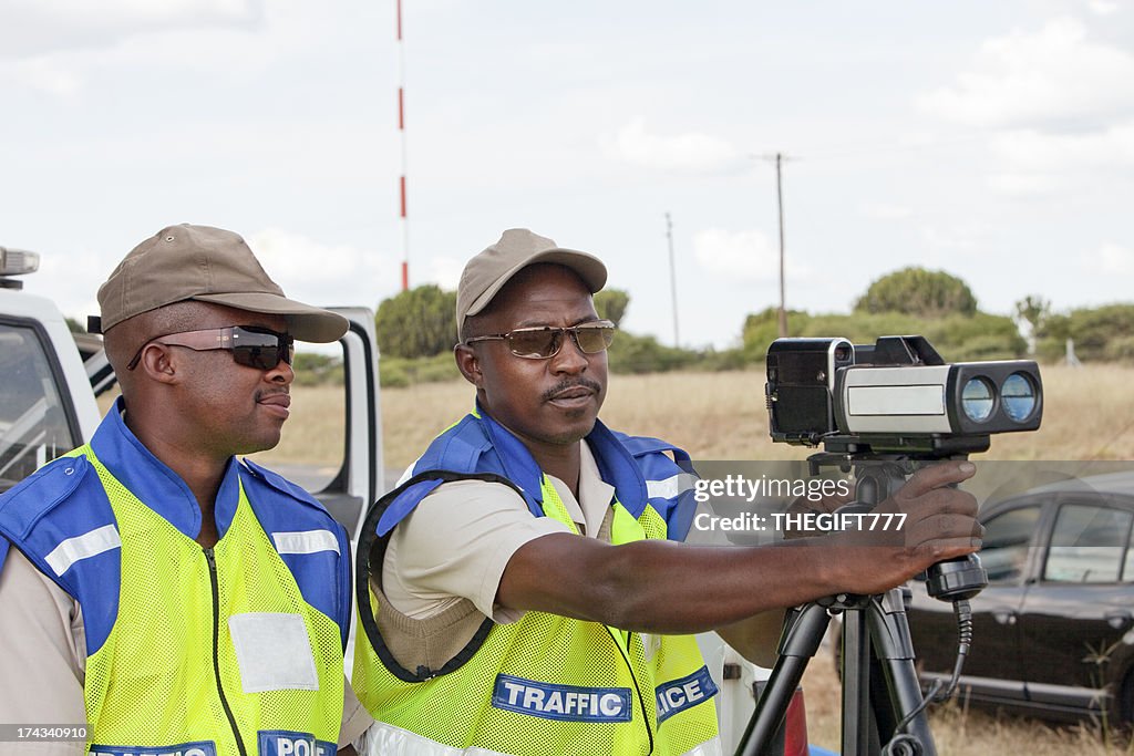 Police Officers Speed Trapping