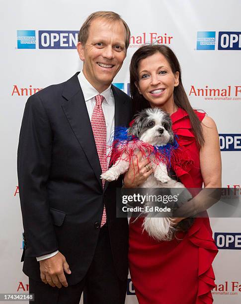 Wendy Diamond, John Ingram and Baby Hope attend AnimalFair.com Bark Breakfast Benefiting K9s For Warriors at the Loews Vanderbilt Hotel on July 24,...