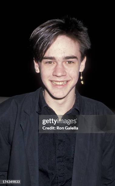 Barret Oliver attends the screening of "Cocoon: The Return" on November 16, 1988 at the Academy Theater in Beverly Hills, California.