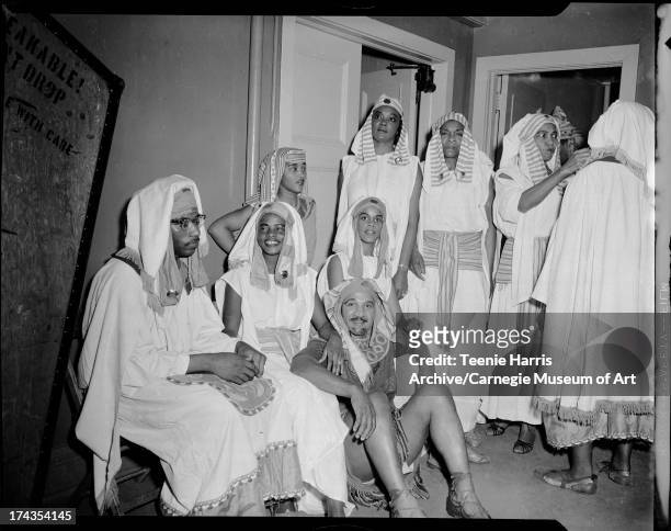 Cast members of National Negro Opera Company's production of Aida from left: Ezra Murphy, Ellen Favor, Walter Burt Jackson and Martine Dalton;...