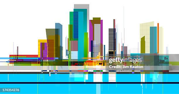 city scape - new york city scape stock pictures, royalty-free photos & images