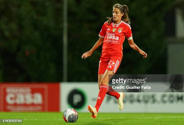 Silvia Rebelo of SL Benfica in action during the UEFA Women's Champions League Qualifying Round 2 - 2nd Leg match between SL Benfica and Apollon...