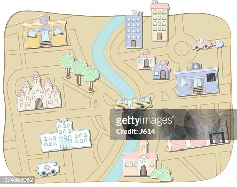 78 Cartoon Town Map Photos and Premium High Res Pictures - Getty Images