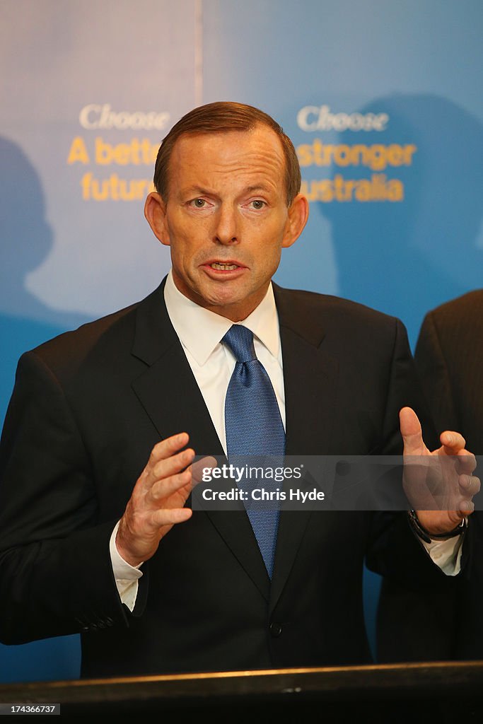 Opposition Leader Tony Abbott Unveils Coalition Border Protection Policy