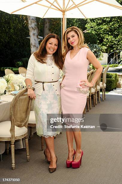 Deborah Waknin and Lorena Sarbu attend Lorena Sarbu Resort 2014 Luncheon on July 24, 2013 in Beverly Hills, California.