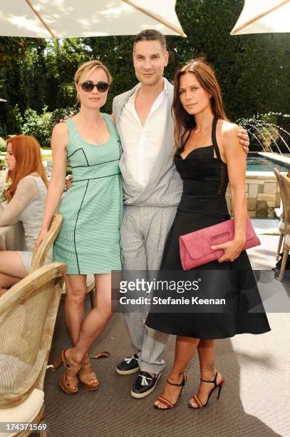 Radha Mitchell, Cameron Silver and Rhona Mitra attend Lorena Sarbu Resort 2014 Luncheon at on July 24, 2013 in Beverly Hills, California.