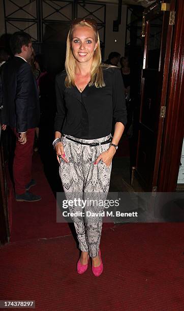 Camilla Dallerup at the press night performance of 'WAG The Musical' at Charing Cross Theatre on July 24, 2013 in London, England.