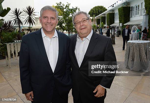 Phil Kent, Chairman and CEO Turner Broadcasting, and Steve Koonin, President, Turner Entertainment Networks, attend TNT 25TH Anniversary Party during...