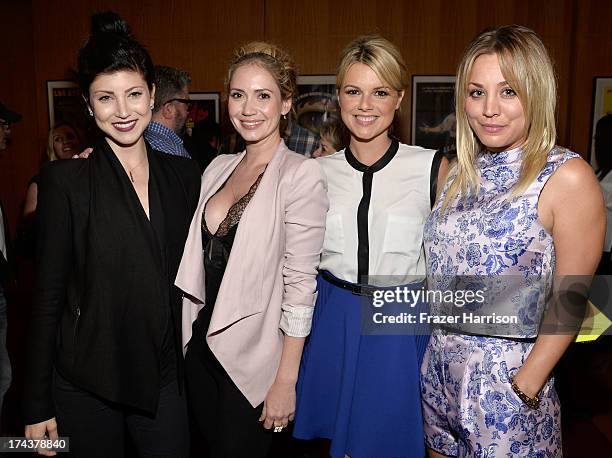 Actresses Briana Cuoco, Ashley Jones, Ali Fedotowsky and Kaley Cuoco attend the after party for the premiere of "Blue Jasmine" hosted by AFI & Sony...