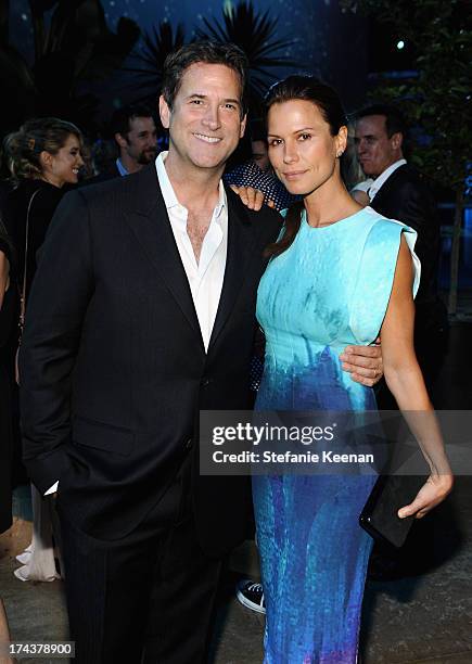 Michael Wright, President, Head of Programming TNT, TBS & TCM and actress Rhona Mitra attend TNT 25TH Anniversary Party during Turner Broadcasting's...