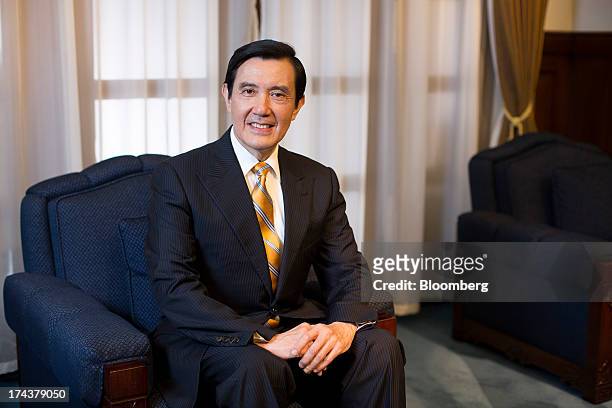 Ma Ying-jeou, Taiwan's president, poses for a photograph after an interview in the presidential palace in Taipei, Taiwan, on Thursday, July 25, 2013....