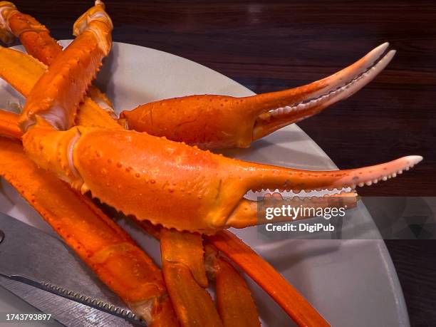 snow crab all-you-can-eat at yokohama chinatown - crab stock pictures, royalty-free photos & images