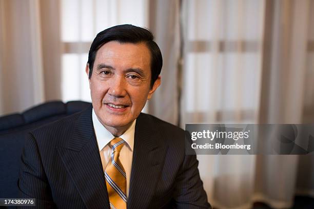 Ma Ying-jeou, Taiwan's president, poses for a photograph after an interview in the presidential palace in Taipei, Taiwan, on Thursday, July 25, 2013....