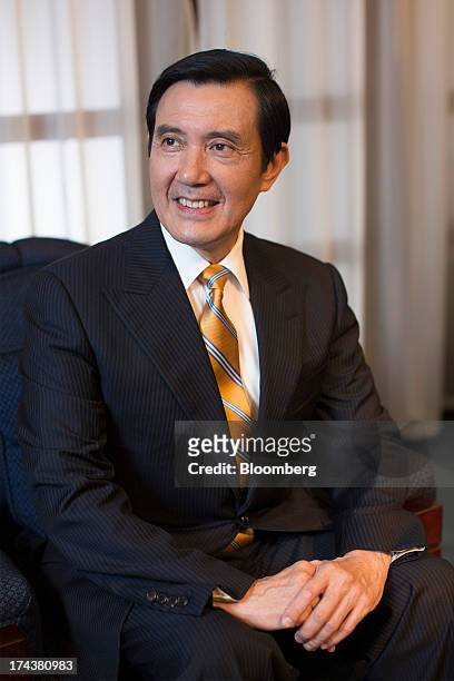 Ma Ying-jeou, Taiwan's president, poses for a photograph after an interview in the presidential palace in Taipei, Taiwan, on Thursday, July 25, 2013....