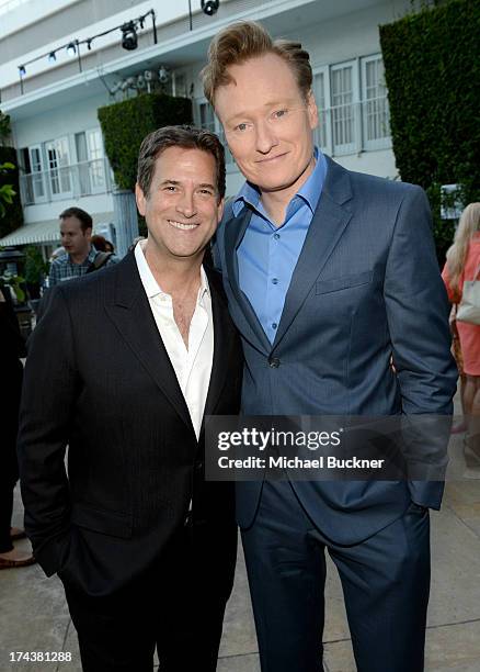 Michael Wright, President, Head of Programming TNT, TBS & TCM and TV personality Conan O'Brien attend TNT 25TH Anniversary Party during Turner...